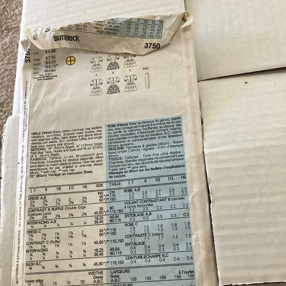 Butterick vintage children’s pattern